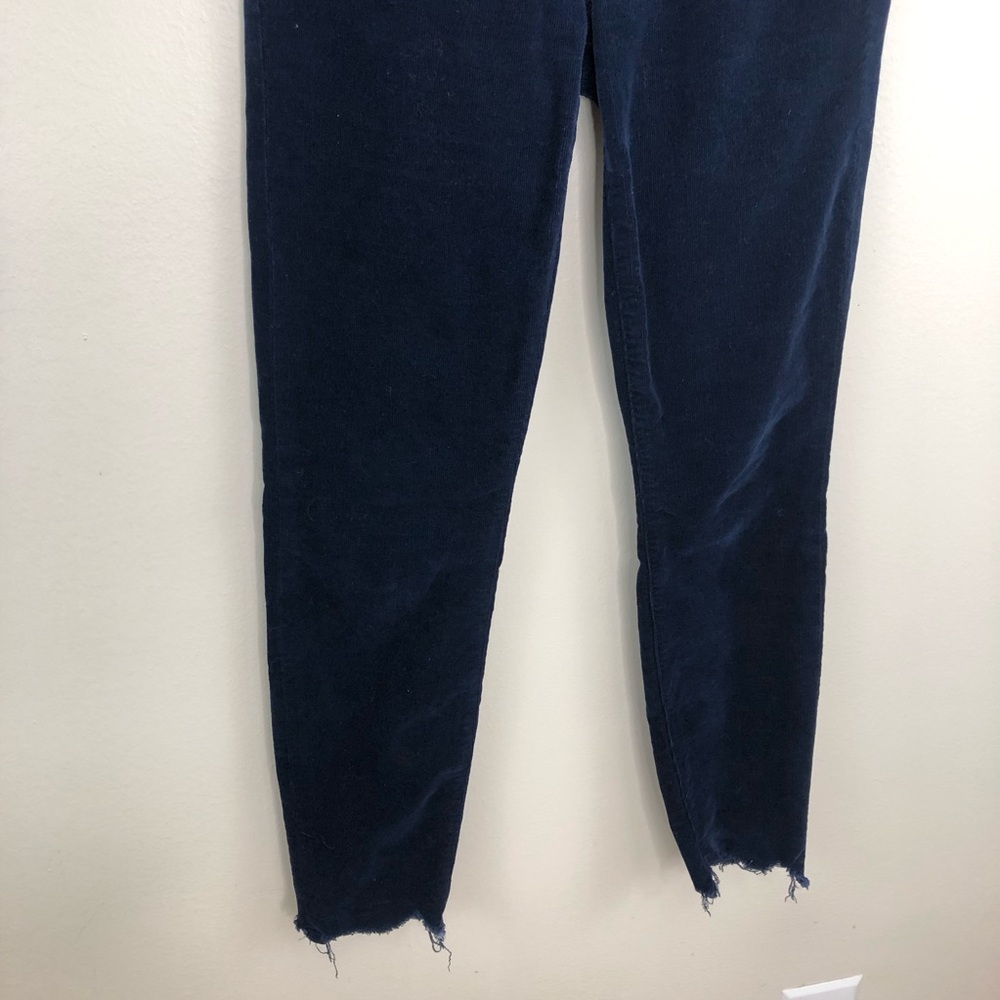 Mother high waisted looker ankle chew hopscotch blue corduroy size 25 - Picture 4 of 15